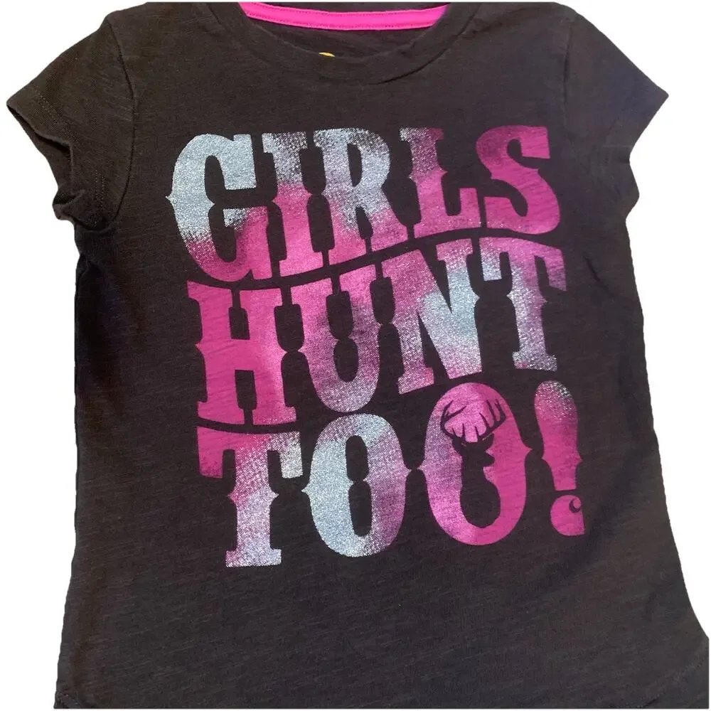 Carhartt Girls Size 4 Outfit Set Glitter Graphic T-shirt With Shorts